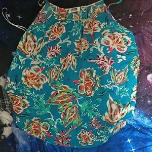 Verse Women's Floral Tank Top - Blue